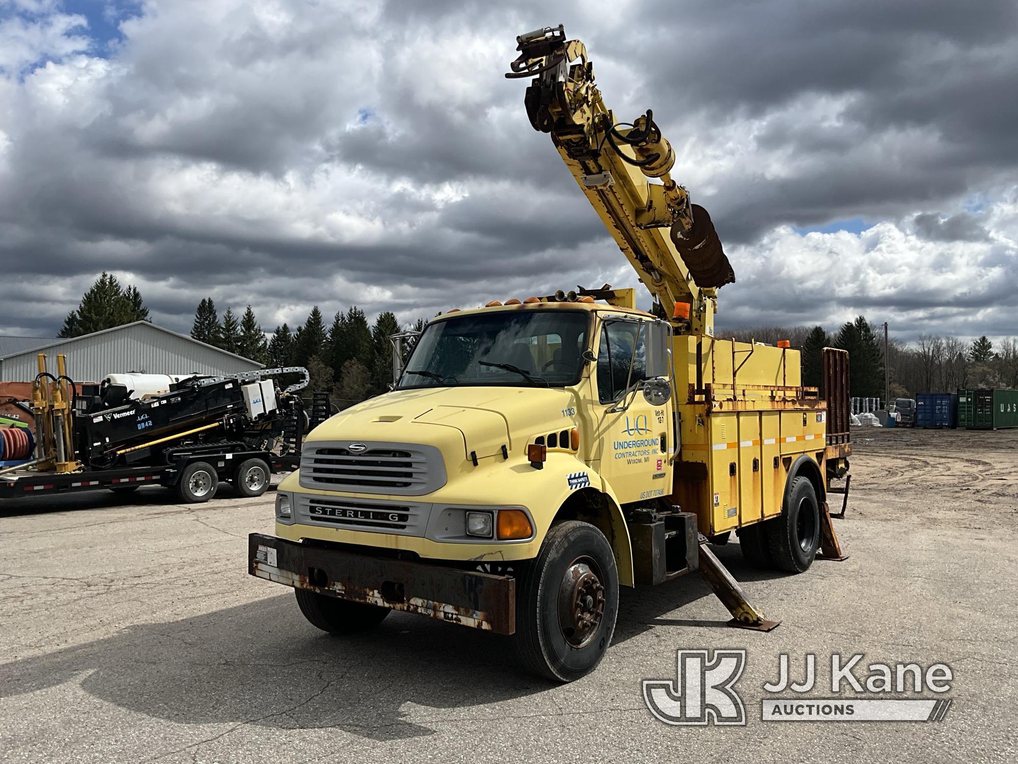 (Mancelona, MI) Altec D842A-TR, Digger Derrick corner mounted on 2004 Sterling Acterra Utility Truck