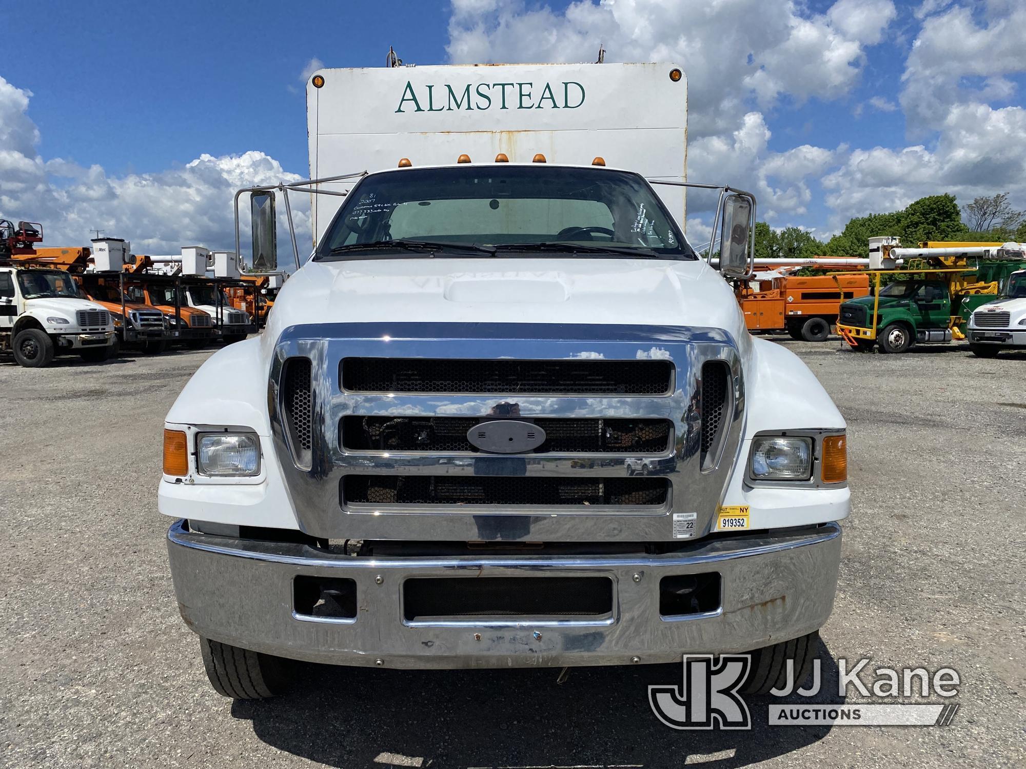 (Plymouth Meeting, PA) 2007 Ford F750 Chipper Dump Truck Runs Rough Moves & Dump Not Operating, PTO