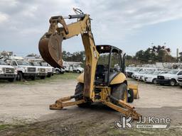 (Bellport, NY) 2013 Caterpillar 420F Tractor Loader Backhoe Runs & Moves, Bad Engine, Bad Tire, Load