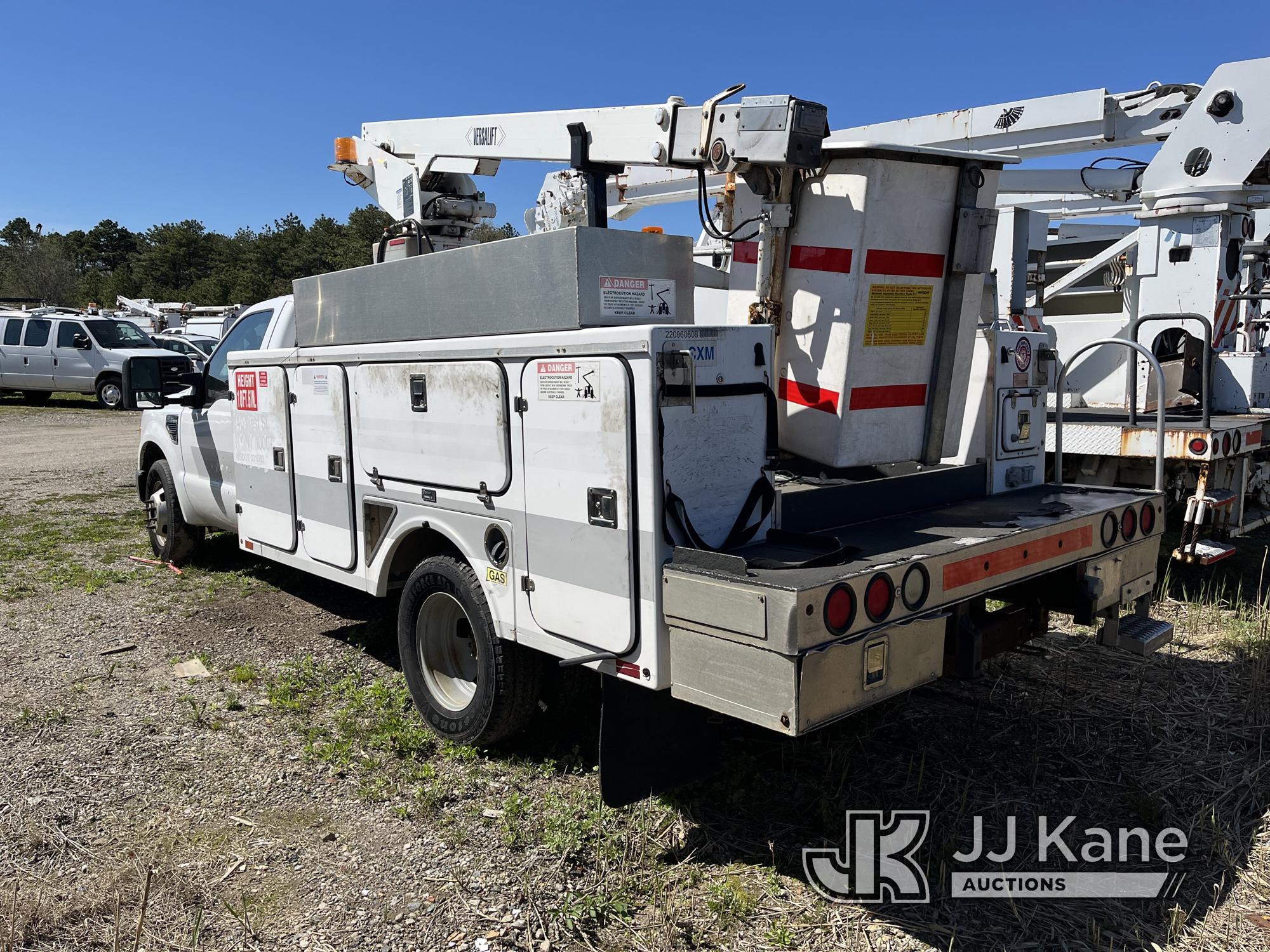 (Bellport, NY) Versalift TEL29NE03, Telescopic Non-Insulated Bucket Truck mounted behind cab on 2008