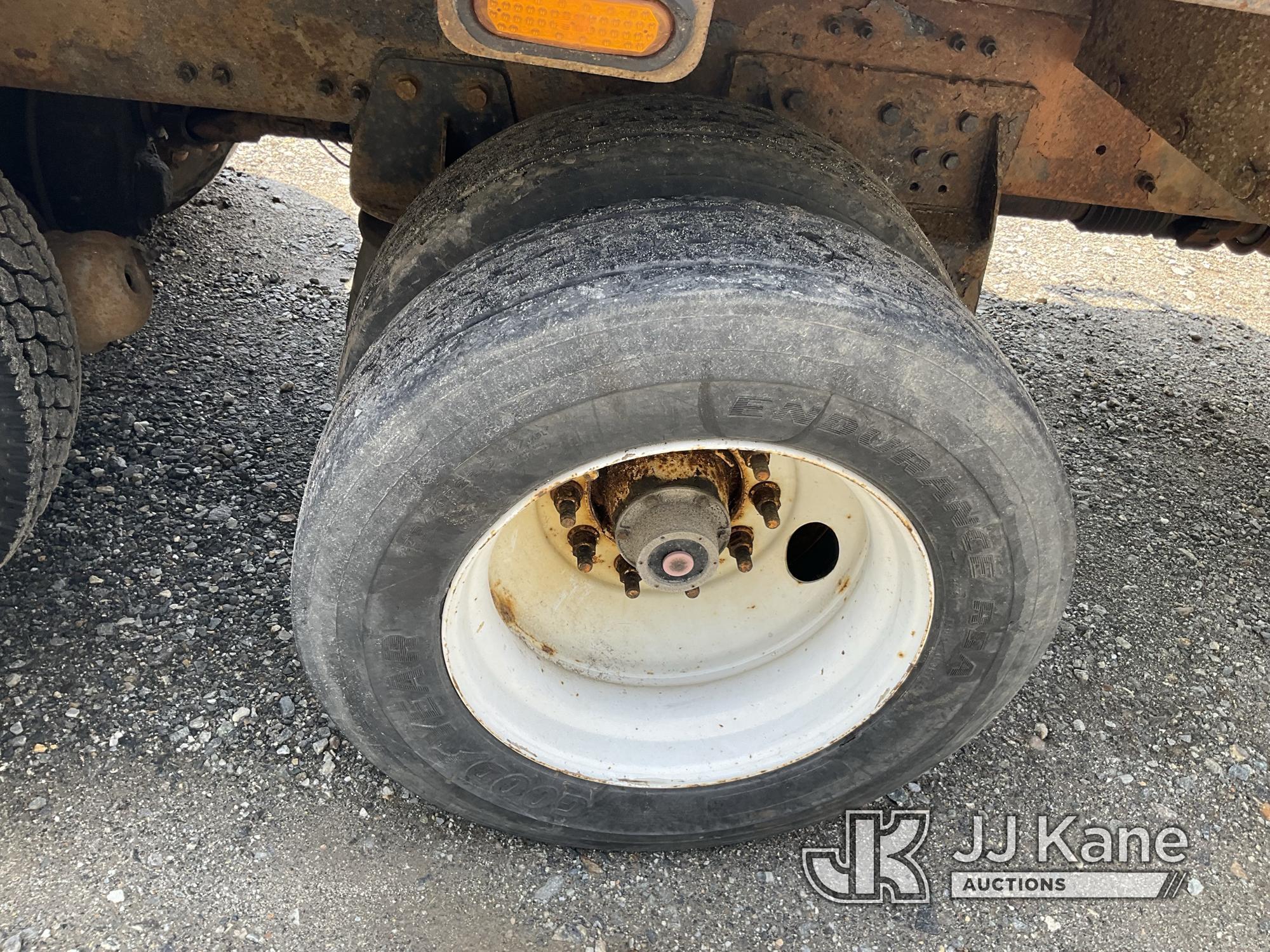 (Shrewsbury, MA) Prentice 120E-BC, Grappleboom/Log Loader Crane mounted behind cab on 2003 Freightli