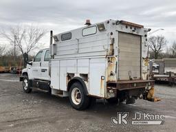 (Plymouth Meeting, PA) 2003 GMC C7500 Crew-Cab Enclosed Utility Truck Runs & Moves, Body & Rust Dama