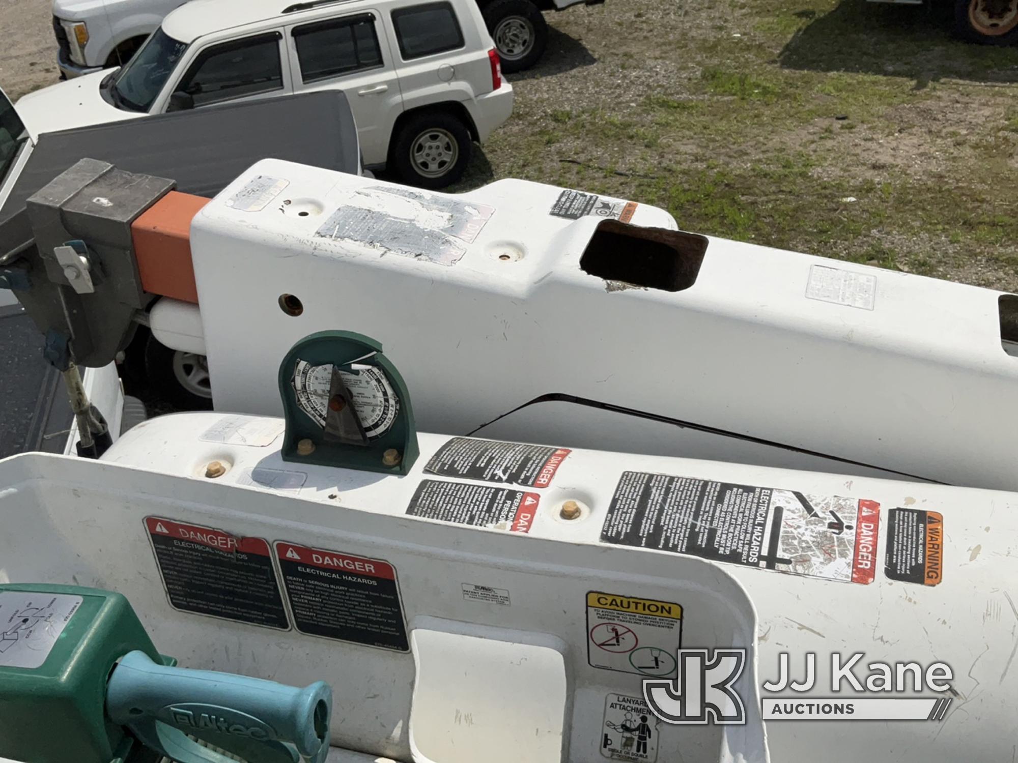 (Bellport, NY) Altec AM55, Over-Center Material Handling Bucket Truck rear mounted on 2011 Freightli