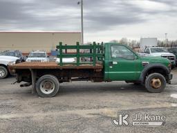 (Rome, NY) 2008 Ford F550 4x4 Flatbed/Service Truck Runs & Moves, Body & Rust Damage, Bad Brakes, Mu