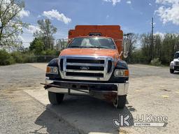 (Fort Wayne, IN) 2013 Ford F750 Chipper Dump Truck Runs, Moves & Operates) (PTO Cable Partially Seiz