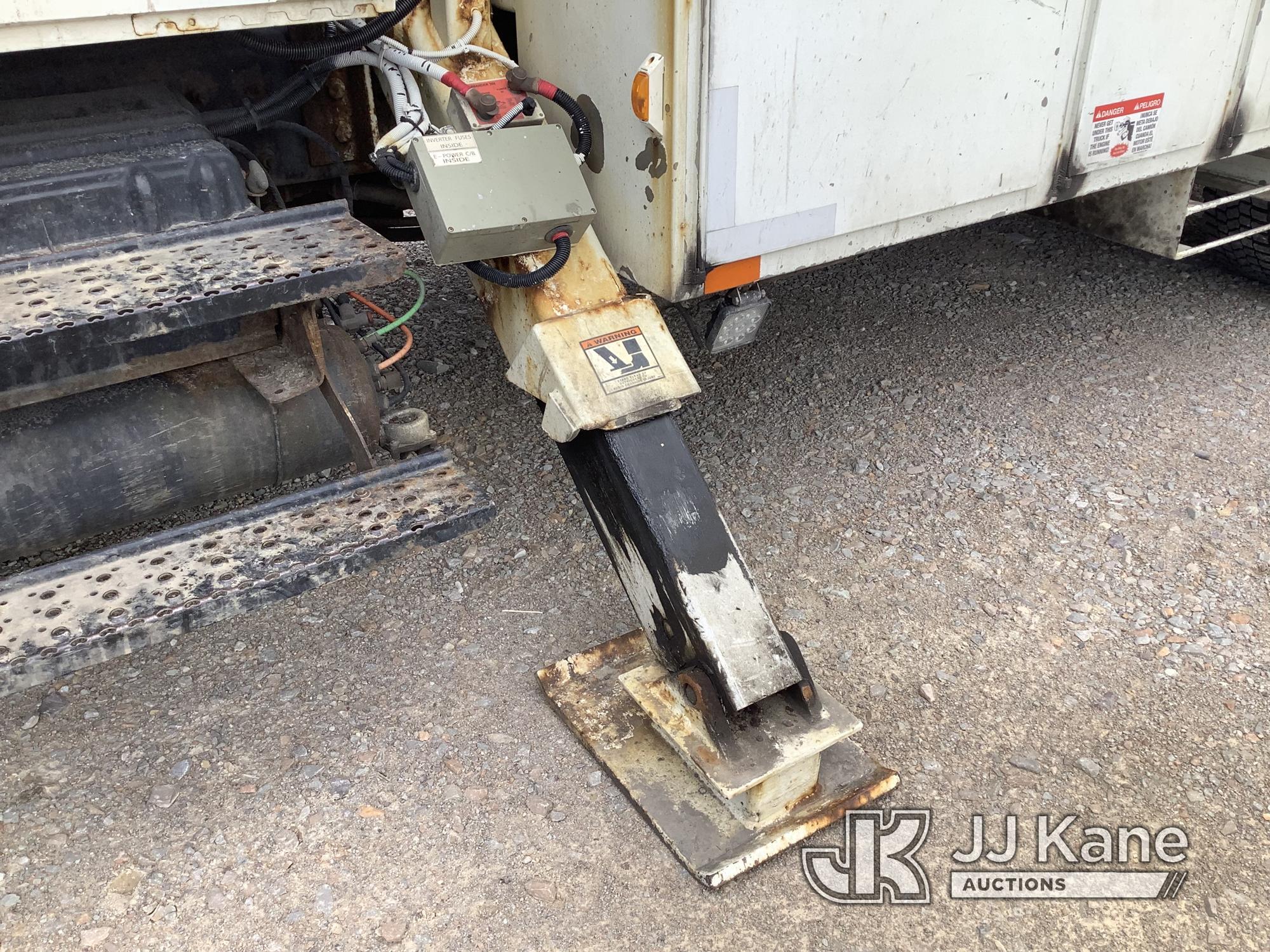 (Smock, PA) Lift-All LOM15-55-1S, Articulating & Telescopic Material Handling Bucket Truck rear moun