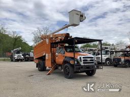 (Smock, PA) Altec LRV55, Over-Center Bucket Truck mounted behind cab on 2010 Ford F750 Chipper Dump