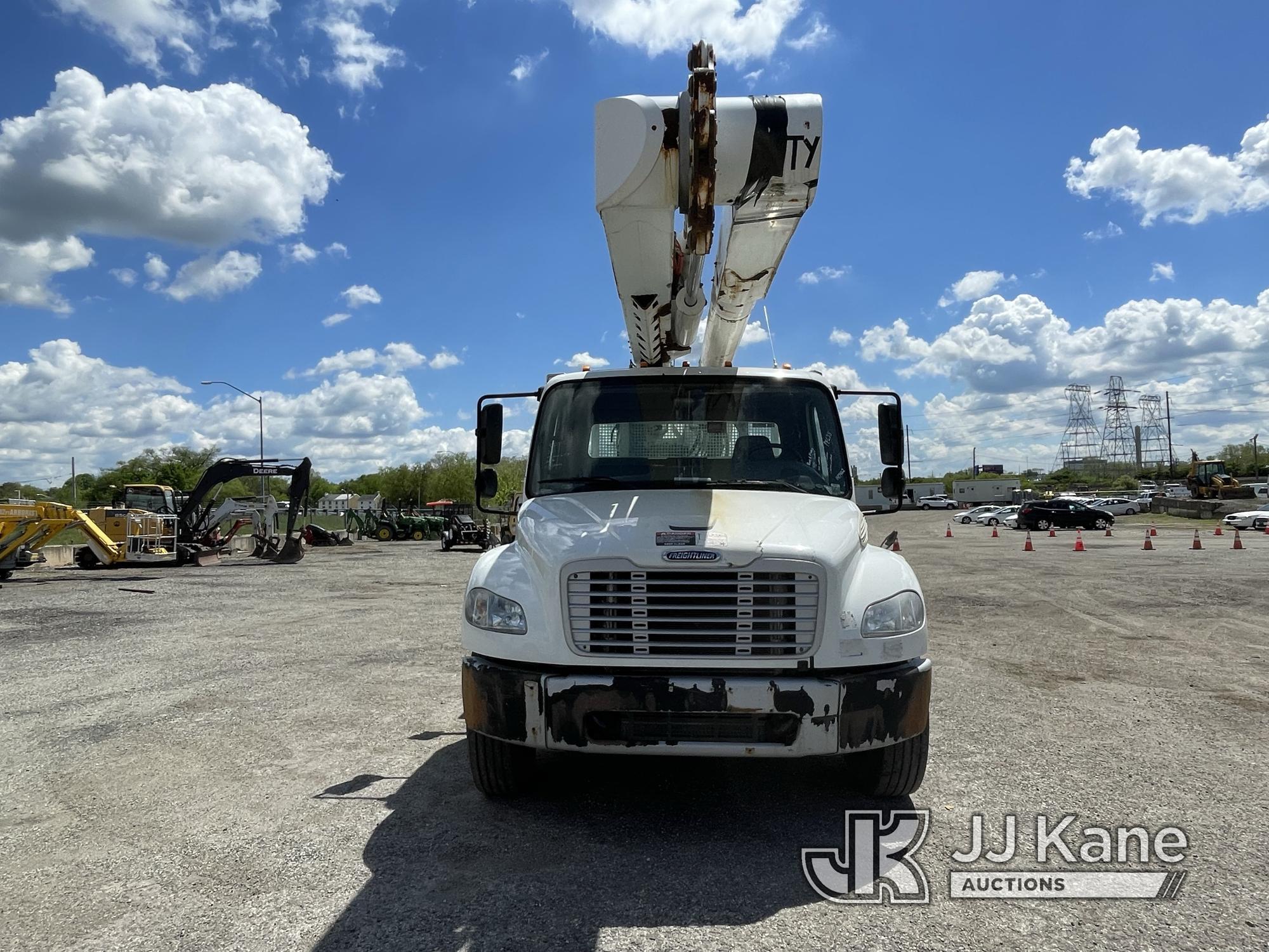 (Plymouth Meeting, PA) Altec AM55, Over-Center Material Handling Bucket Truck rear mounted on 2011 F