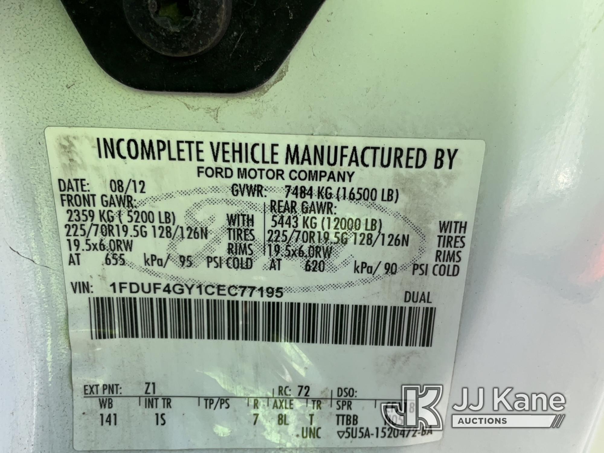 (Charlotte, MI) 2012 Ford F450 Service Truck Runs, Moves, Seller States: Rebuilt Engine At 55,253 Mi