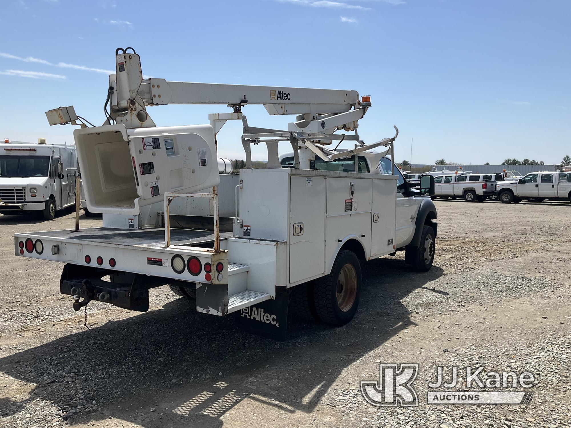 (Shrewsbury, MA) Altec AT200A, Telescopic Non-Insulated Bucket Truck mounted behind cab on 2014 Ford