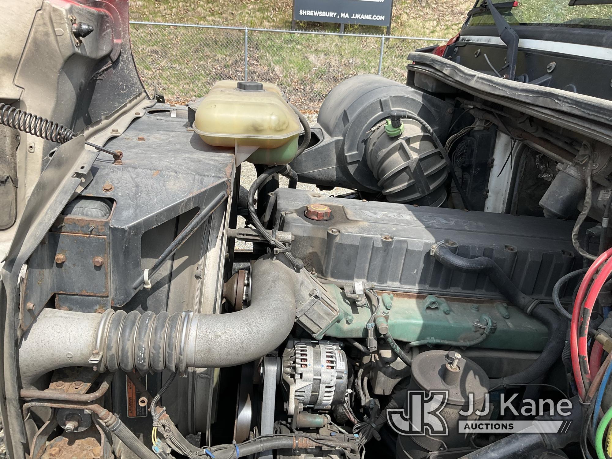 (Shrewsbury, MA) Prentice 120E-BC, Grappleboom/Log Loader Crane mounted behind cab on 2003 Freightli