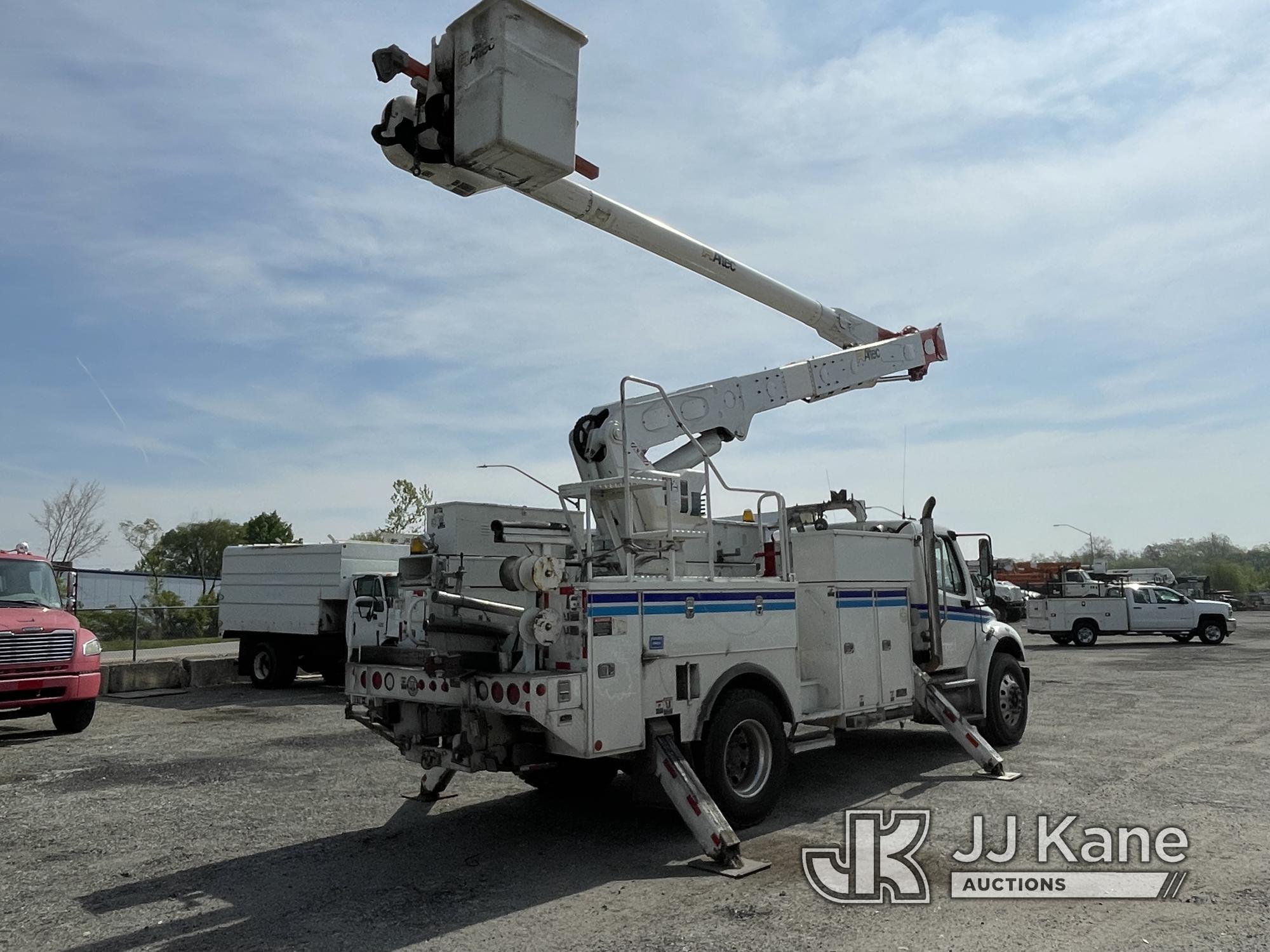 (Plymouth Meeting, PA) Altec AM55, Over-Center Material Handling Bucket Truck rear mounted on 2010 F