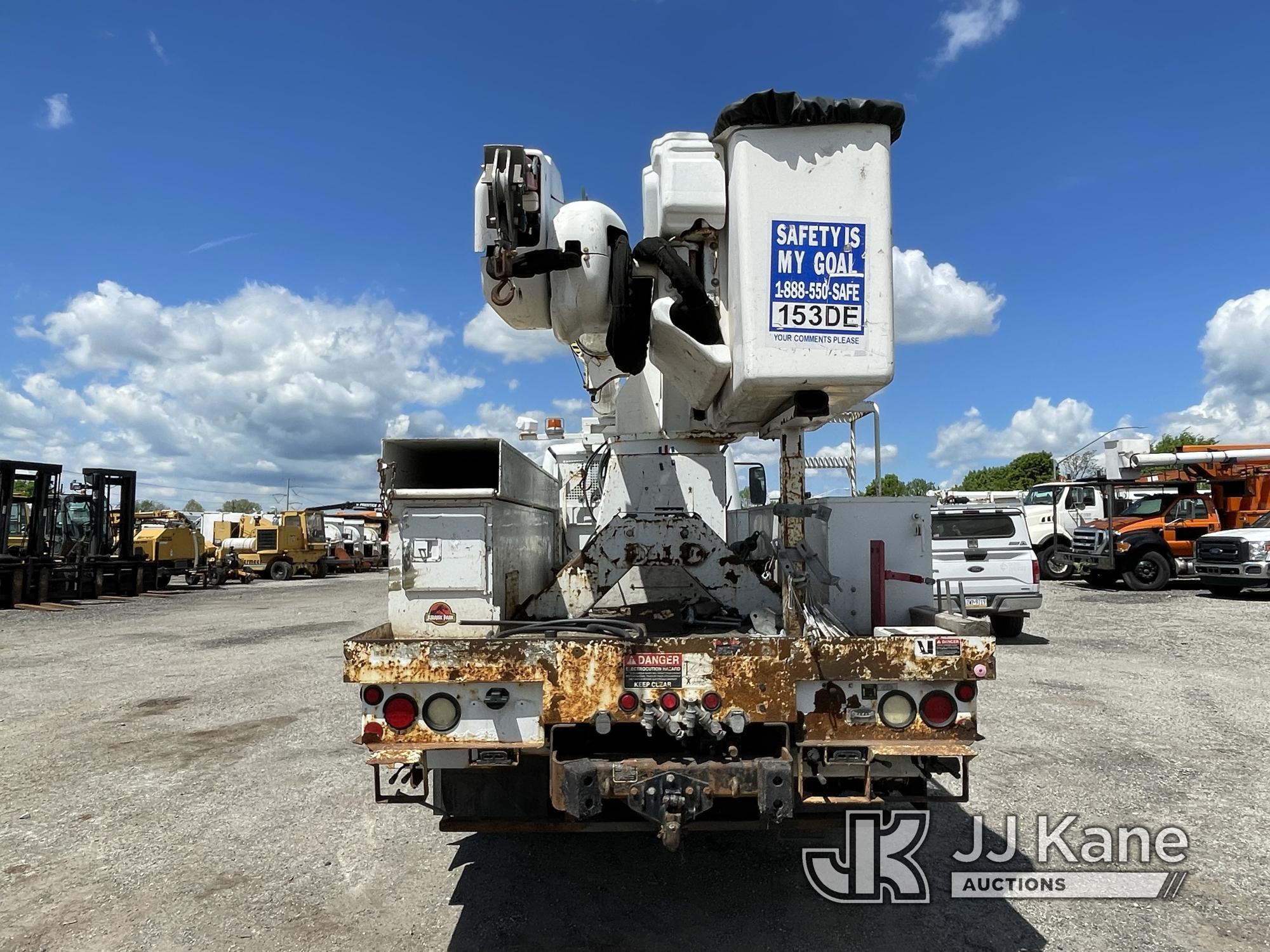 (Plymouth Meeting, PA) Altec AM55, Over-Center Material Handling Bucket Truck rear mounted on 2011 F