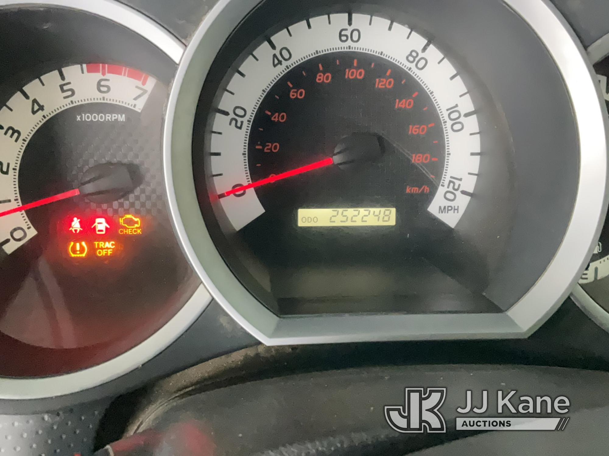 (Jurupa Valley, CA) 2012 Toyota Tacoma Crew-Cab Pickup Truck Runs & Moves, Check Engine Light On, In