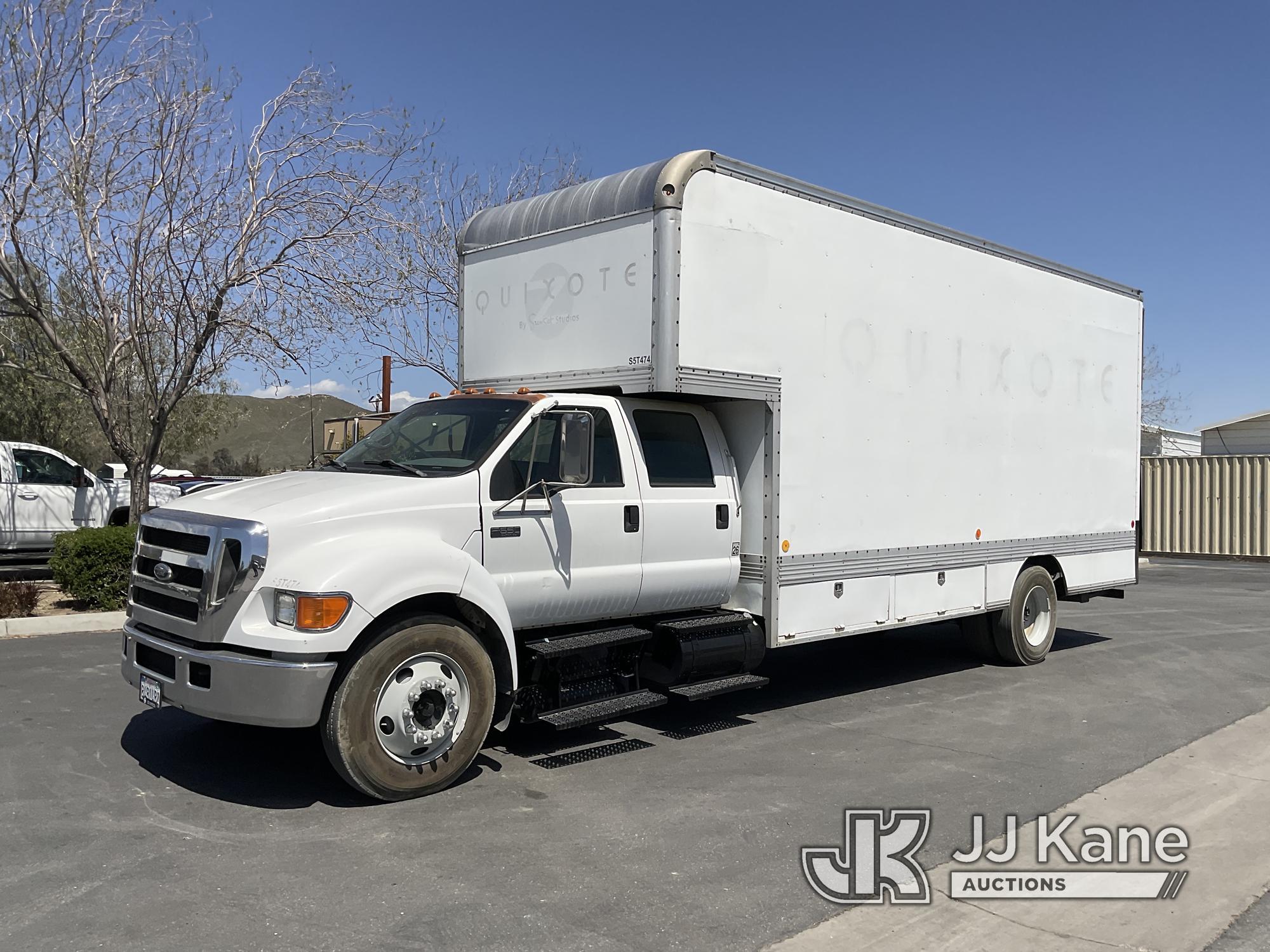 (Jurupa Valley, CA) 2006 Ford F650 Van Body Truck Runs & Moves, Must Be Registered Out Of State Due