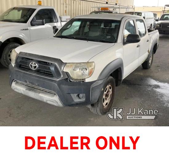 (Jurupa Valley, CA) 2012 Toyota Tacoma Crew-Cab Pickup Truck Runs & Moves, Check Engine Light On, In