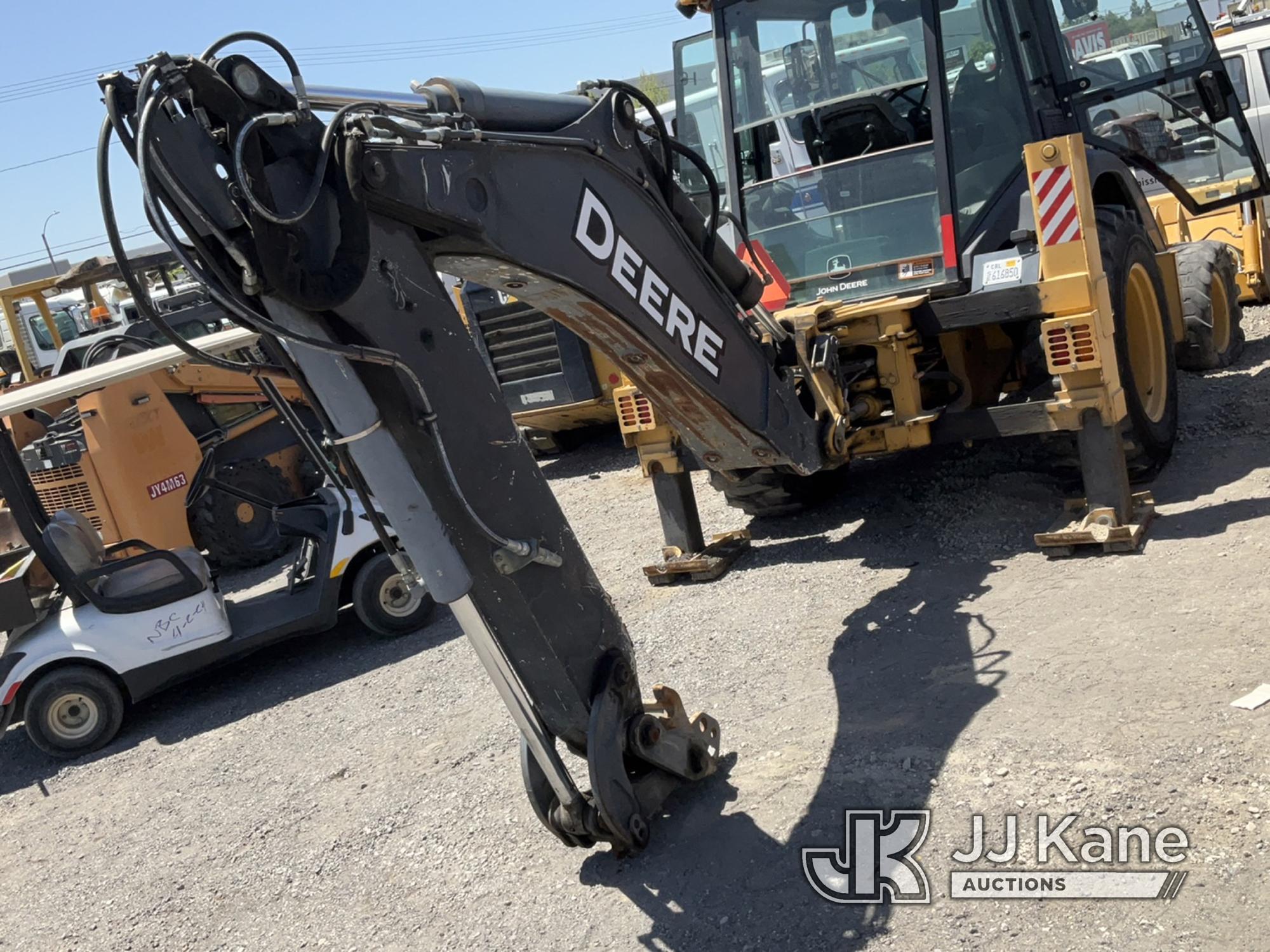 (Jurupa Valley, CA) 2007 John Deere 315SJ Tractor Loader Backhoe Runs & Moves, Front Tires Flat