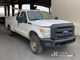 (Jurupa Valley, CA) 2013 Ford F250 4x4 Extended-Cab Service Truck Runs & Moves, Airbag Light On, Int