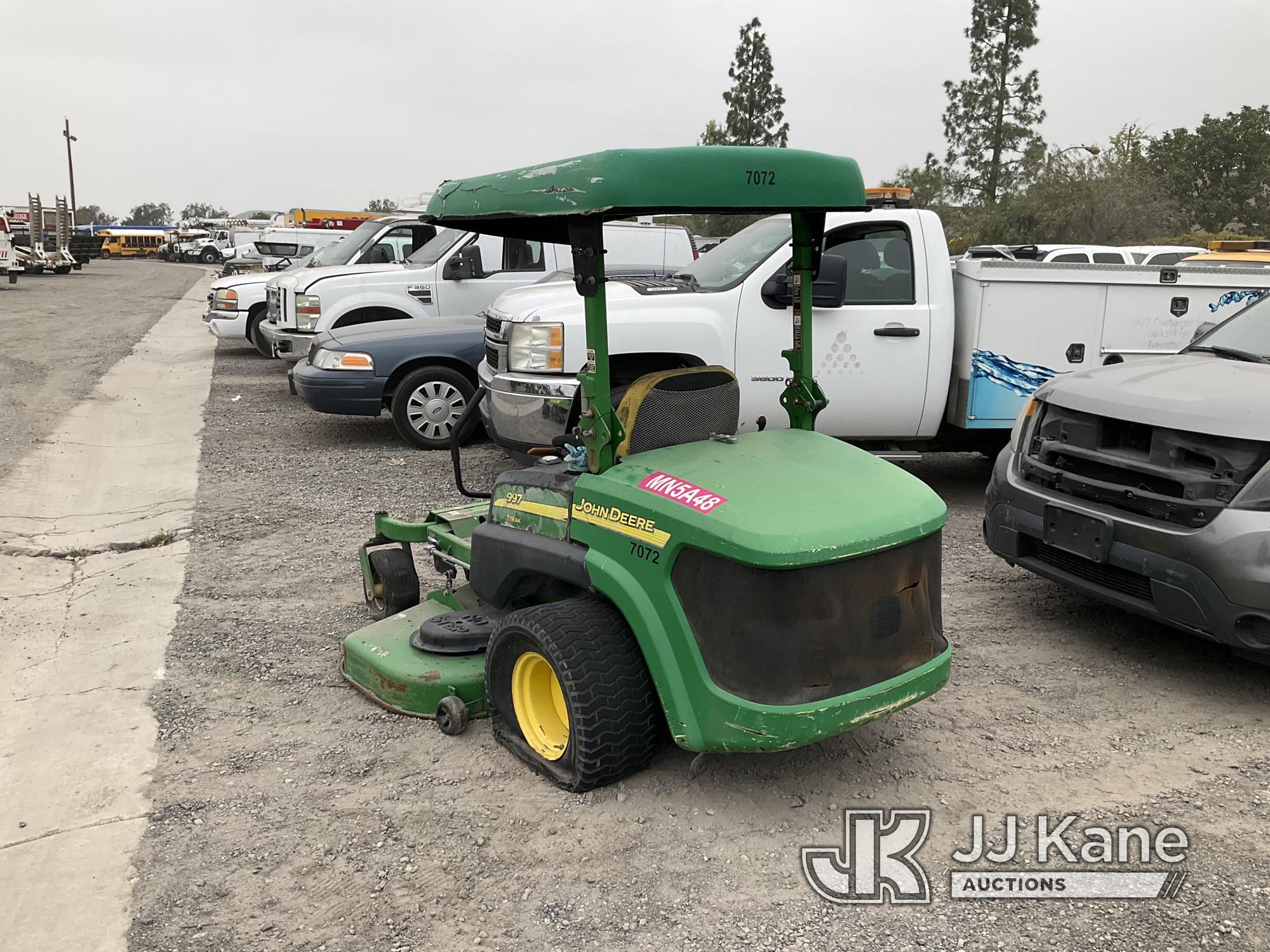 (Jurupa Valley, CA) John Deere 997 Z Trak Zero Turn Riding Mower Not Running, True Hours Unknown, Bo