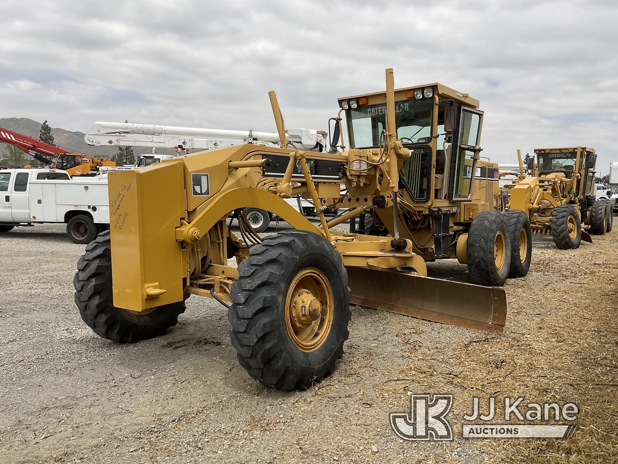 (Jurupa Valley, CA) 2001 Cat 143H Motor Grader, EROPS, Pan, Tilt, Rotate, Mould Board, Hydraulic Rip