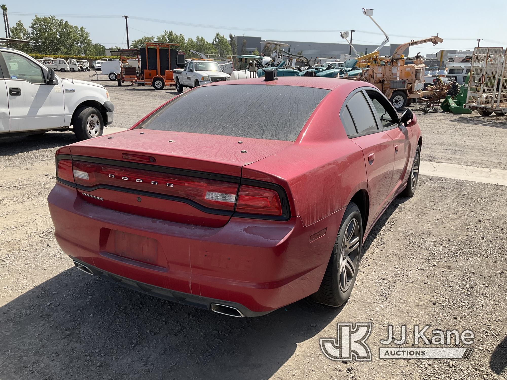 (Jurupa Valley, CA) 2012 Dodge Charger Police Package 4-Door Sedan Not Running, Interior Stripped Of