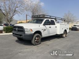 (Jurupa Valley, CA) 2014 RAM 3500 4x4 Utility Truck, 1 TON 4X4 CREW CAB W/UTILITY Runs & Moves, Exha