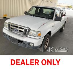 (Jurupa Valley, CA) 2010 Ford Ranger Extended-Cab Pickup Truck Runs & Moves, Runs Rough , Paint Dama