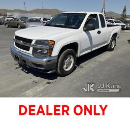 (Jurupa Valley, CA) 2005 Chevrolet Colorado Extended-Cab Pickup Truck Runs & Moves, Failed Smog