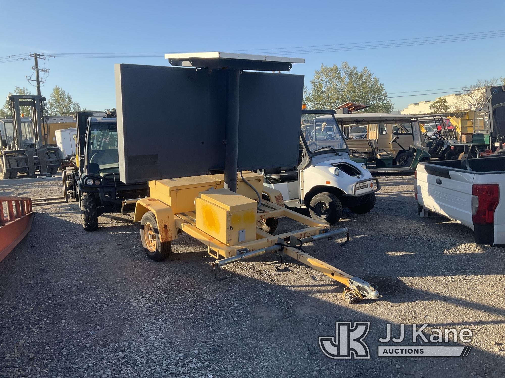 (Jurupa Valley, CA) 2007 American Signal Message Board Portable Message Board Not Operating, True Ho