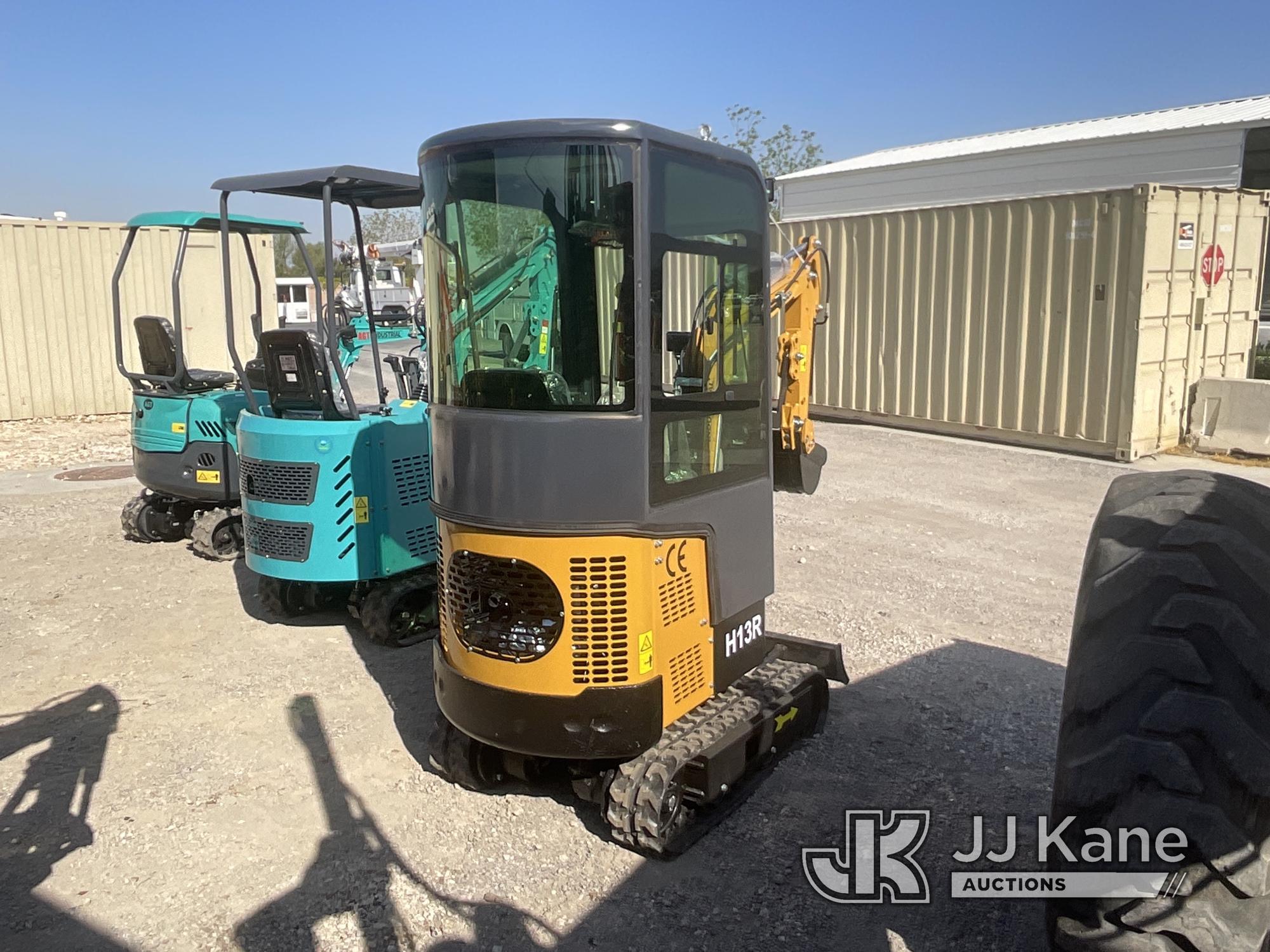 (Jurupa Valley, CA) 2024 AGT H13R Mini Hydraulic Excavator, bkt, ripper, 2 ft 8 in. stick, aux hyd,