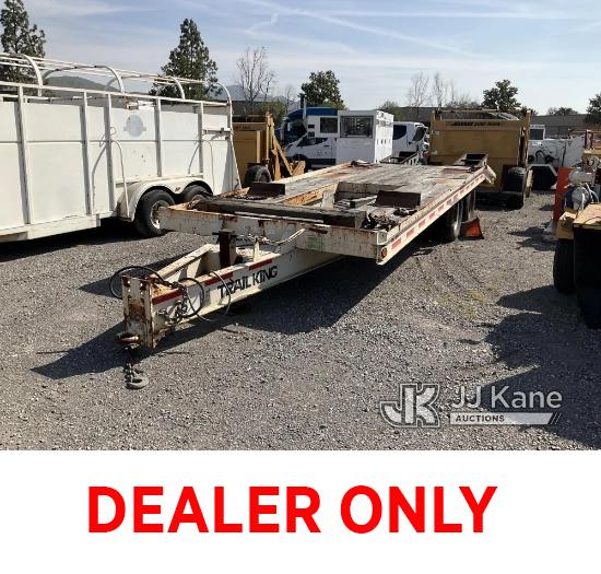 (Jurupa Valley, CA) 1998 Trail King TK24-2400 T/A Tagalong Equipment Trailer VIN Plate Is Damaged, T