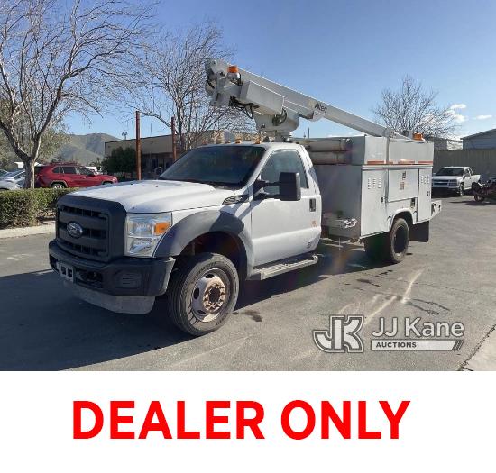 (Jurupa Valley, CA) Altec AT200A, , 2012 Ford F450 Service Truck Runs & Moves, Missing Generator and