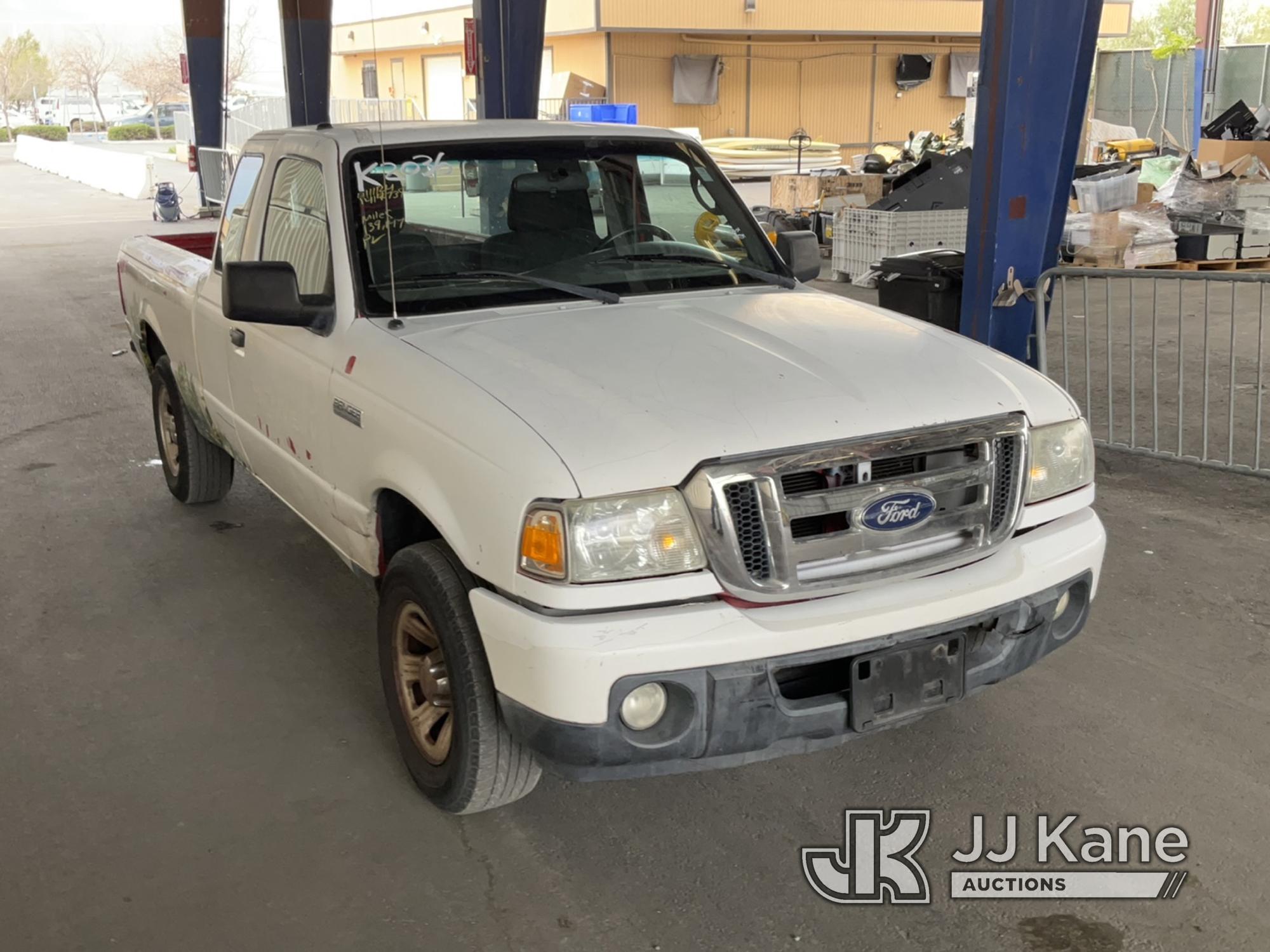 (Jurupa Valley, CA) 2010 Ford Ranger Extended-Cab Pickup Truck Runs & Moves, Runs Rough , Paint Dama