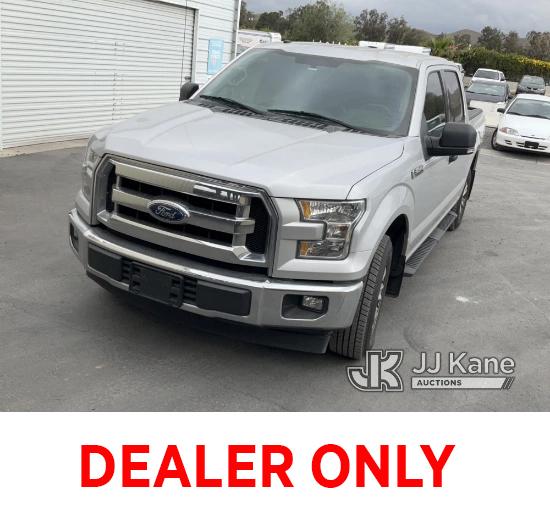 (Jurupa Valley, CA) 2017 Ford F-150 Crew Cab Pickup 4-DR Runs & Moves, Check Engine Light On