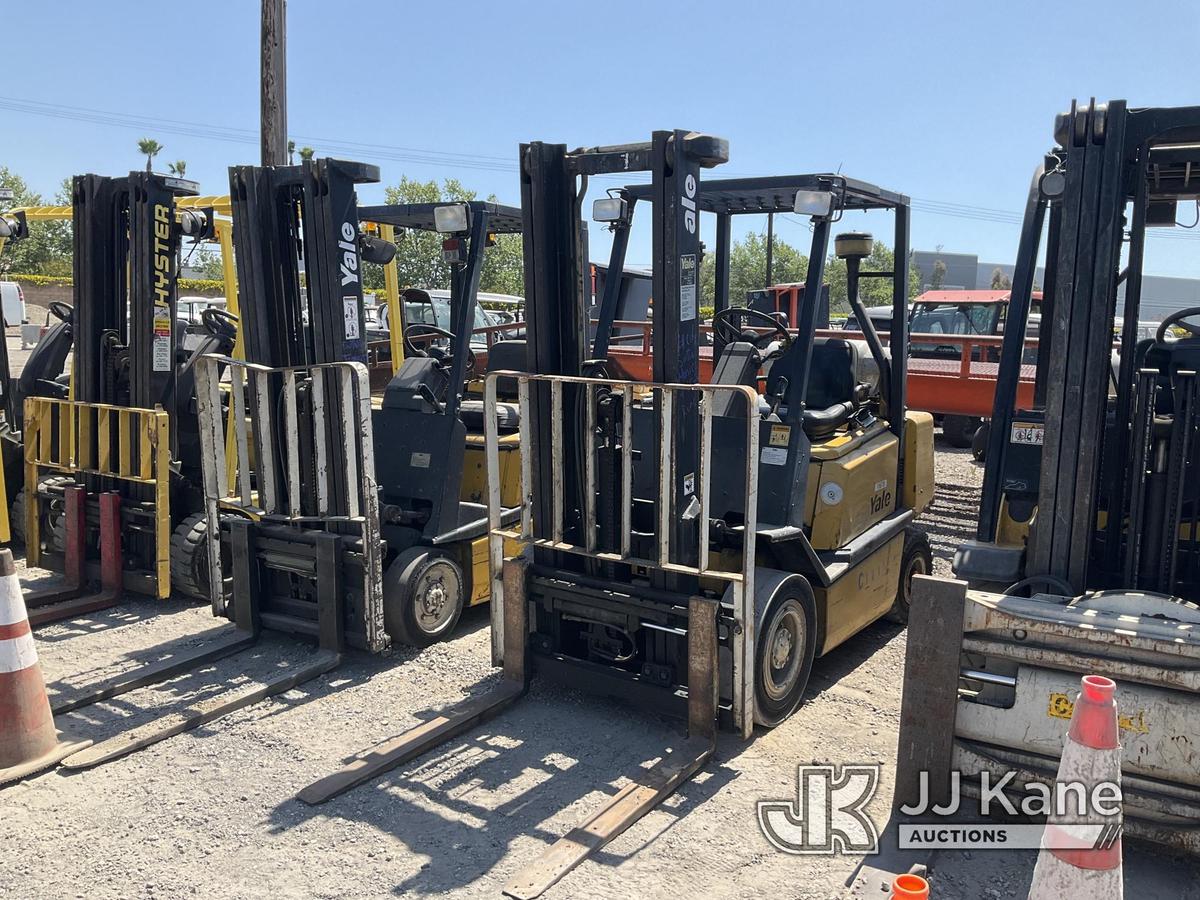 (Jurupa Valley, CA) 2001 Yale GNP050RGNUAF086 Solid Tired Forklift Runs & Operates