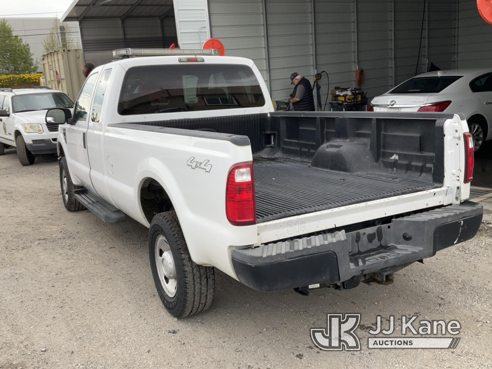 (Jurupa Valley, CA) 2008 Ford F-250 SD 4X4 Cab & Chassis Runs & Moves, Missing Tail Gate , Bad Tire