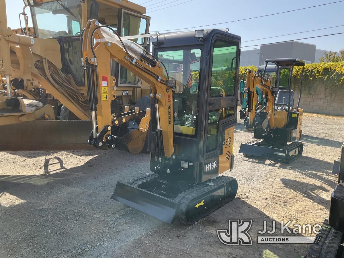 (Jurupa Valley, CA) 2024 AGT H13R Mini Hydraulic Excavator, bkt, ripper, 2 ft 8 in. stick, aux hyd,