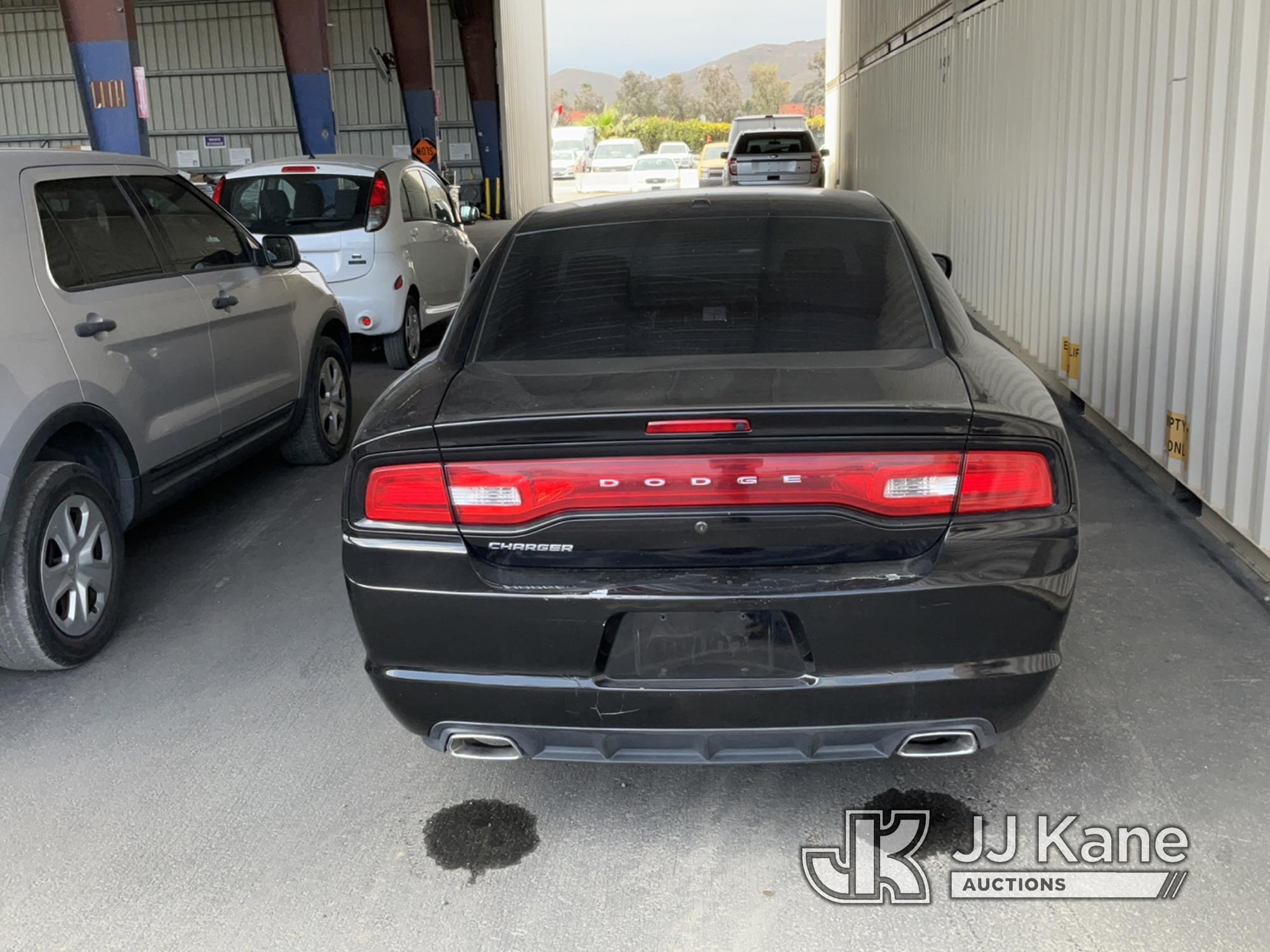 (Jurupa Valley, CA) 2012 Dodge Charger Police Package 4-Door Sedan Runs & Moves, Rear Bumper Body Da