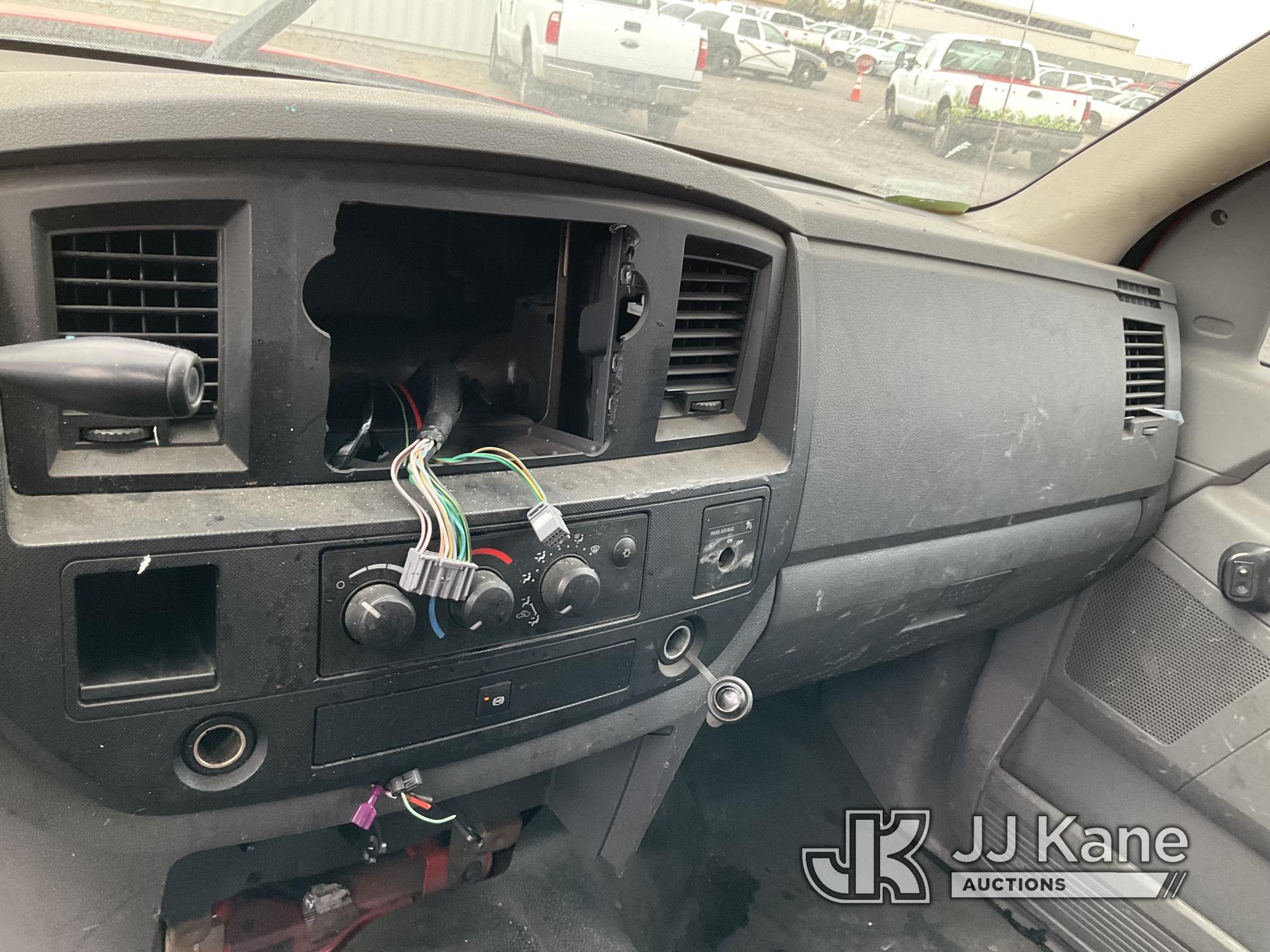 (Jurupa Valley, CA) 2010 Dodge RAM 3500 Service Truck Not Running, Front End Wrecked, Check Engine L