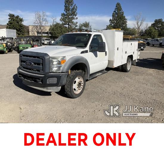 (Jurupa Valley, CA) 2012 Ford F450 Service Truck Not Running, Cranks, Will Not Start, Condition Unkn