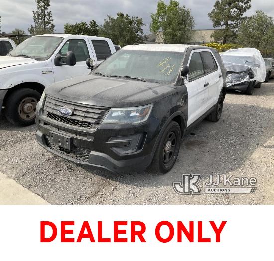 (Jurupa Valley, CA) 2016 Ford Explorer AWD Police Interceptor 4-Door Sport Utility Vehicle Not Runni