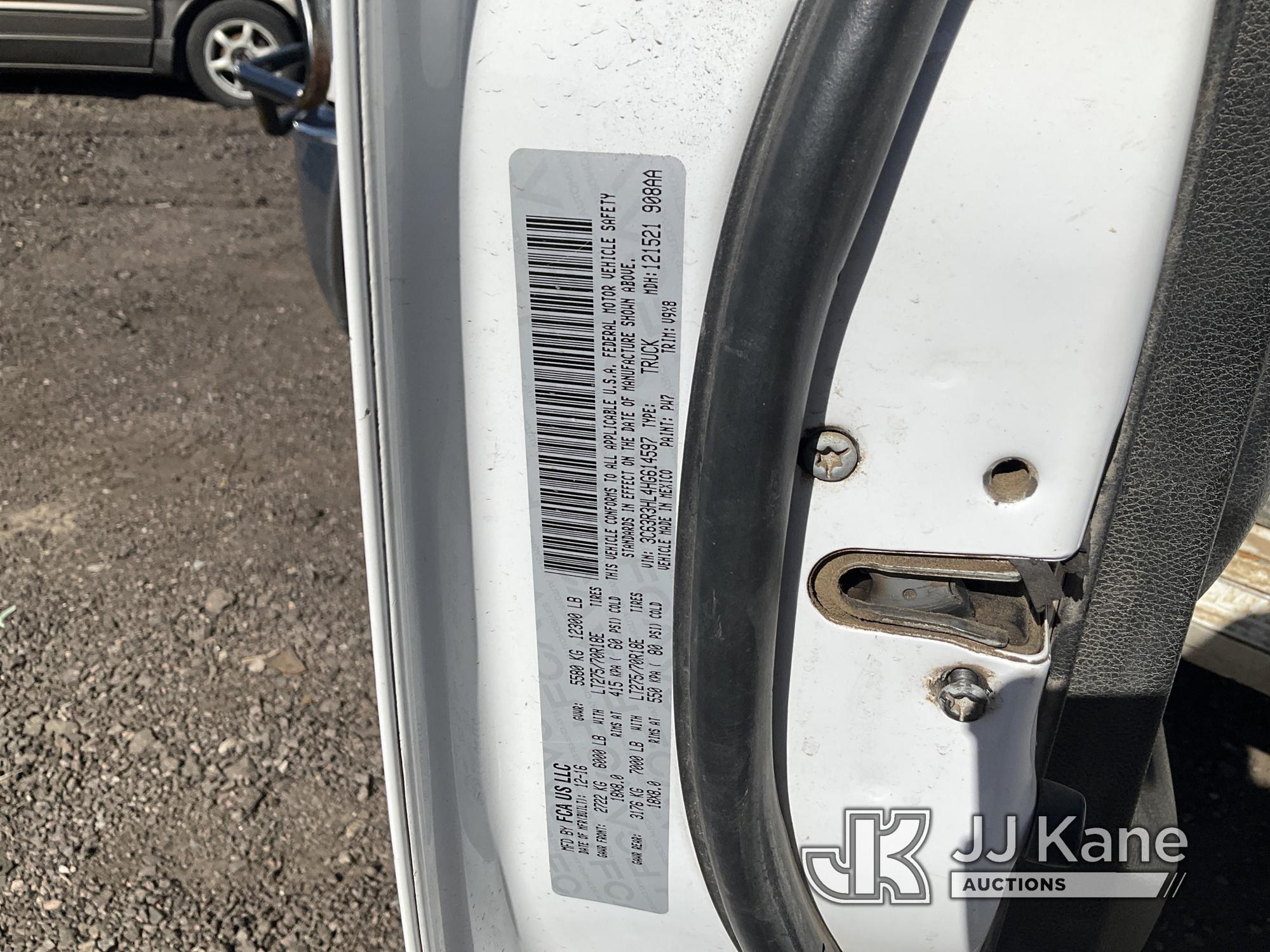 (Castle Rock, CO) 2017 RAM 3500 4x4 Crew-Cab Pickup Truck Runs & Moves) (Missing Tailgate, Minor Bod