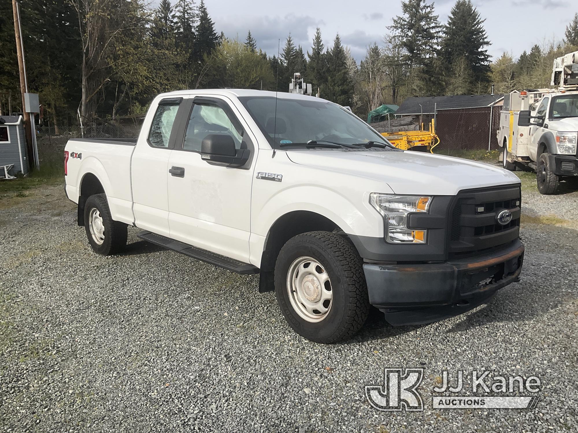 (Eatonville, WA) 2016 Ford F150 4x4 Extended-Cab Pickup Truck Not Running, Condition Unknown, Wrecke