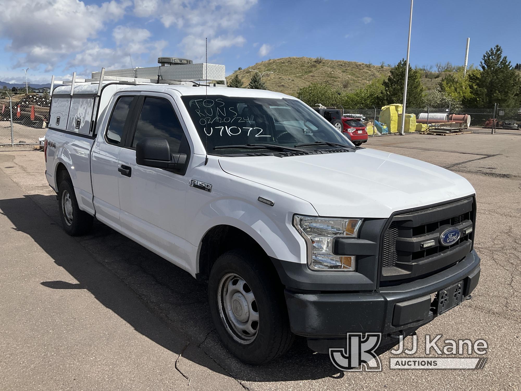 (Castle Rock, CO) 2015 Ford F150 4x4 Extended-Cab Pickup Truck Runs & Moves) (Minor Body Damage