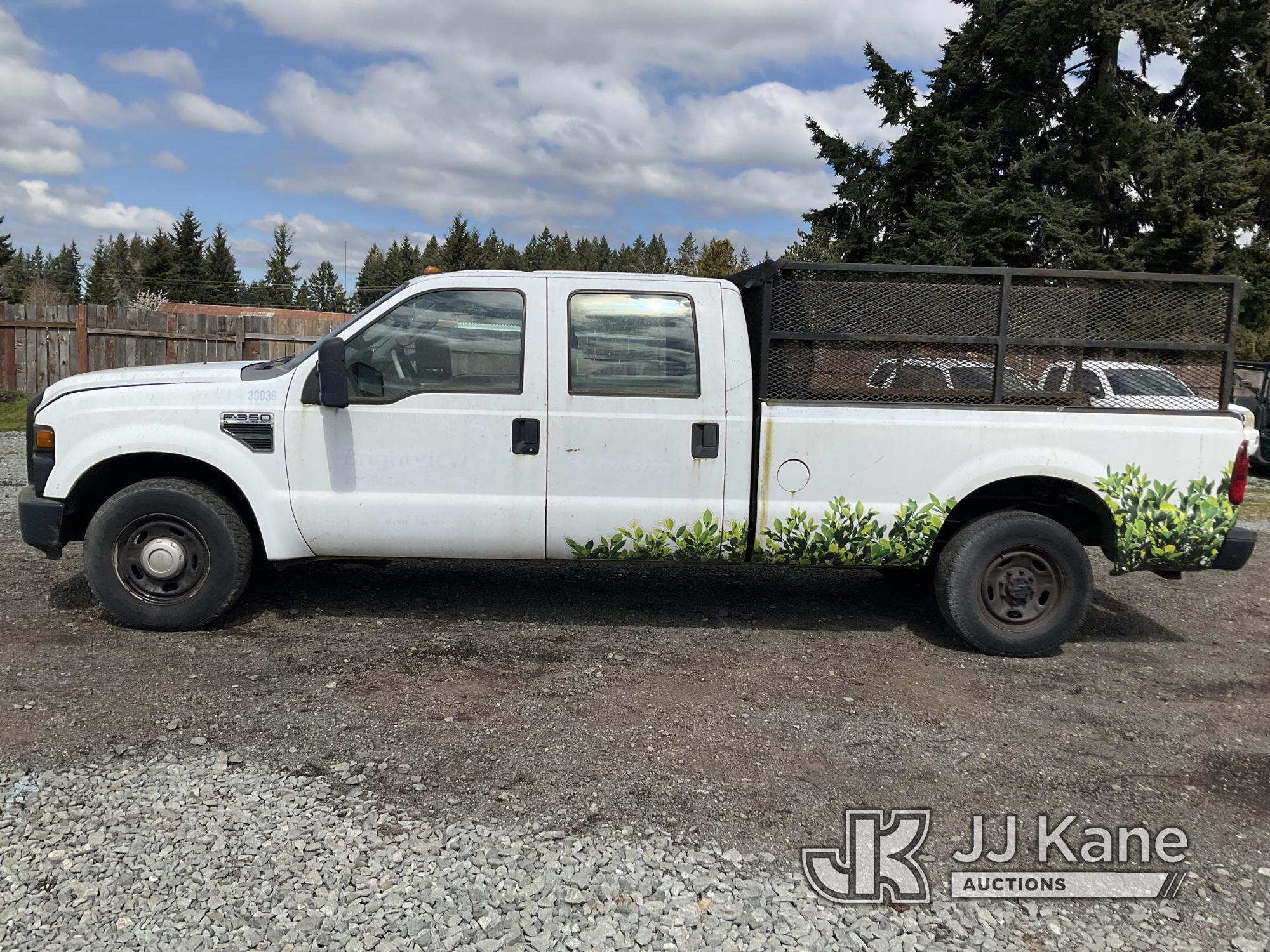 (Tacoma, WA) 2010 Ford F350 Crew-Cab Pickup Truck Not Running, Condition Unknown) (Battery Is Missin