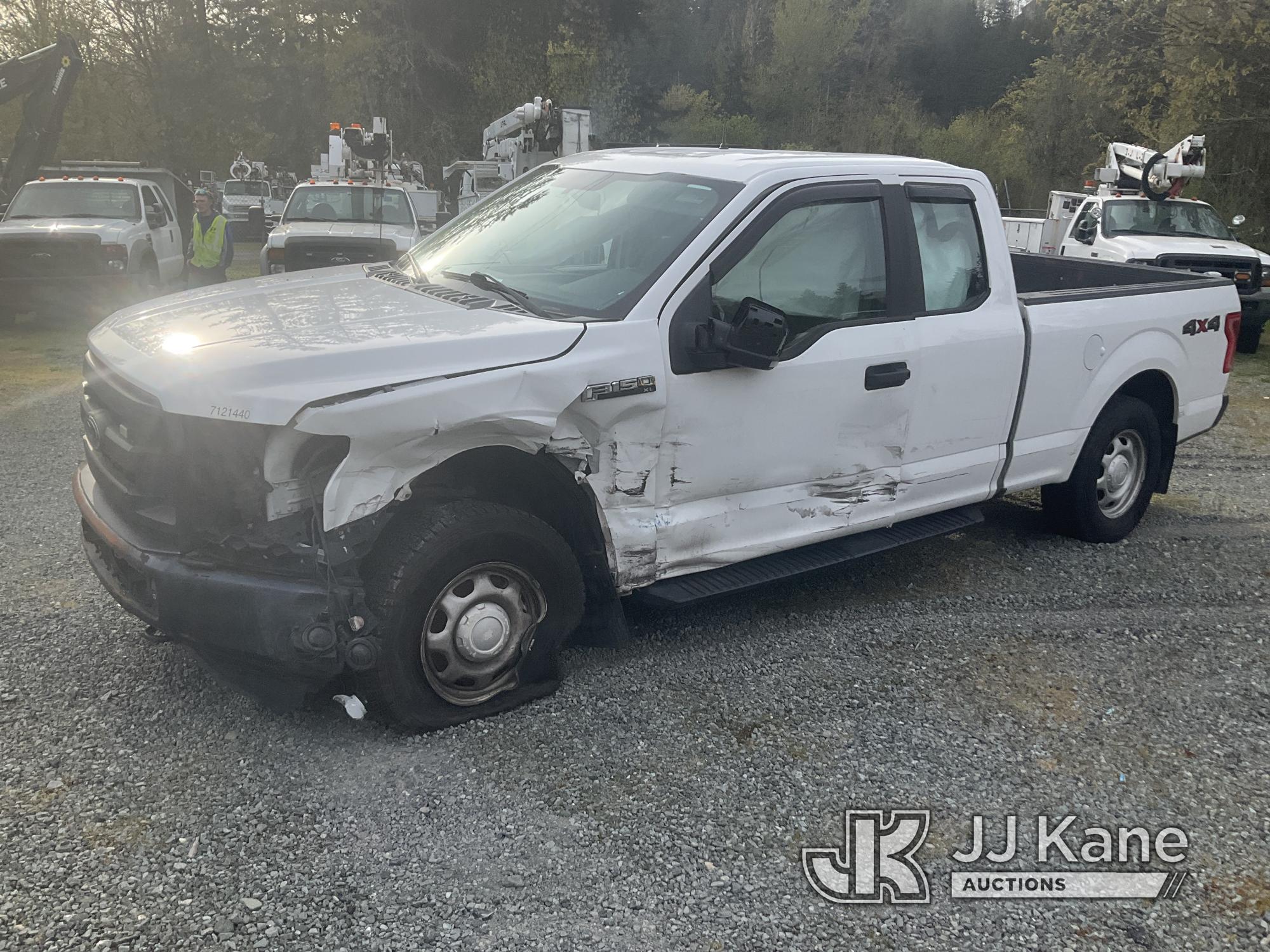 (Eatonville, WA) 2016 Ford F150 4x4 Extended-Cab Pickup Truck Not Running, Condition Unknown, Wrecke