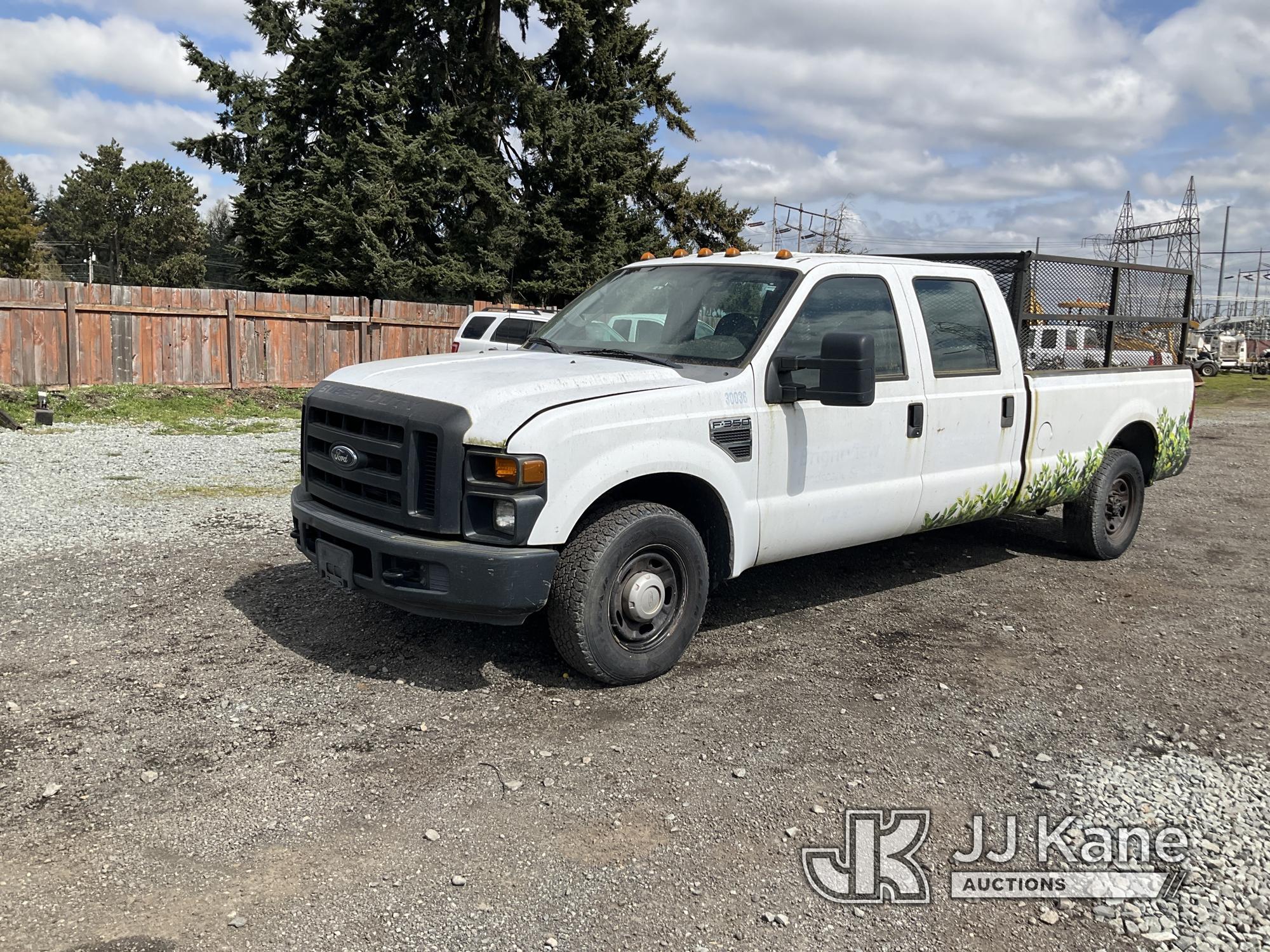 (Tacoma, WA) 2010 Ford F350 Crew-Cab Pickup Truck Not Running, Condition Unknown) (Battery Is Missin