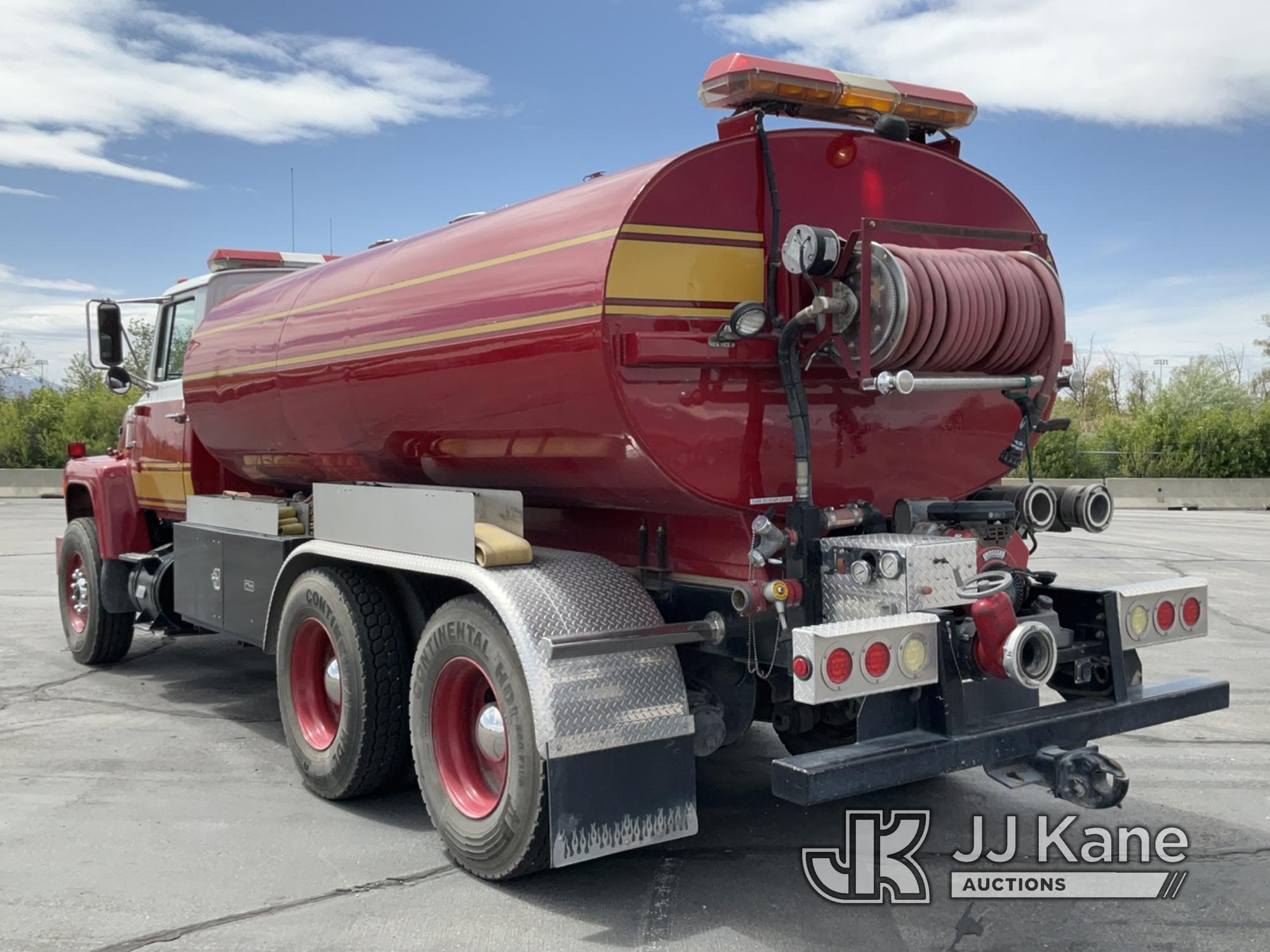 (Salt Lake City, UT) 1989 Ford LT8000 Etnyre Flusher Truck Runs & Moves