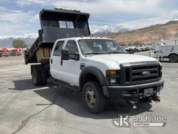 (Salt Lake City, UT) 2009 Ford F550 4x4 Crew-Cab Dump Truck Runs, Moves & Operates