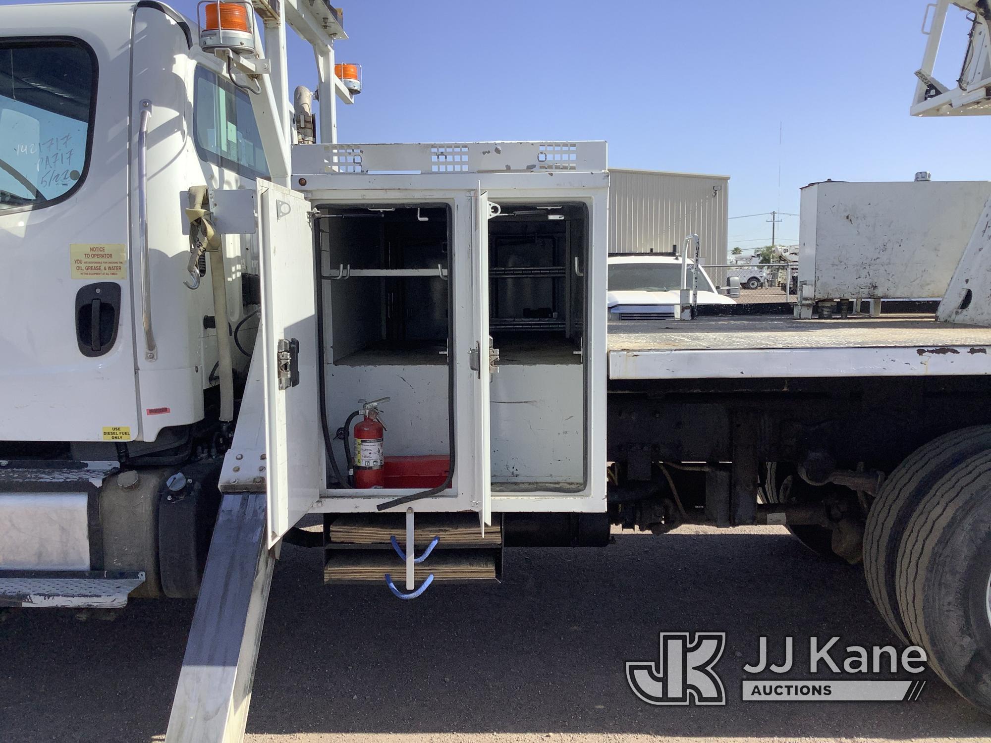 (Phoenix, AZ) Altec DM47B-TR, Digger Derrick rear mounted on 2017 Freightliner M2 106 4x4 Flatbed/Ut